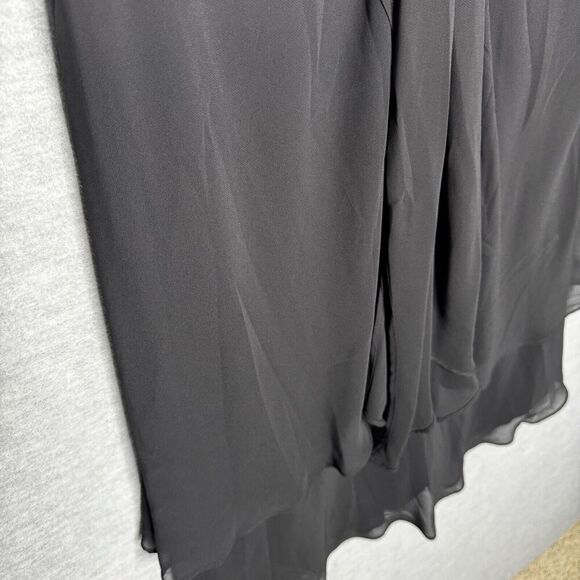 Vintage Size 10 Dress Y2K Black Cocktail‎ Flowy Black Semi Formal Goth Chiffon - Picture 4 of 6
